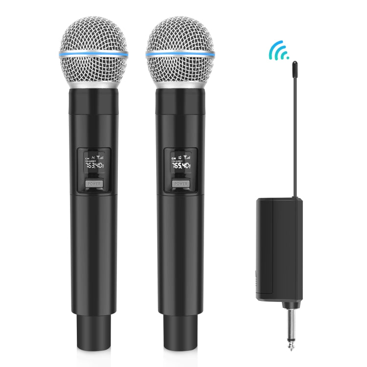 PULUZ da 1 a 2 microfoni wireless con display LED, trasmettitore da 6,35 mm PULUZ da 1 a 2 microfoni wireless con display LED, trasmettitore da 6,35 mm